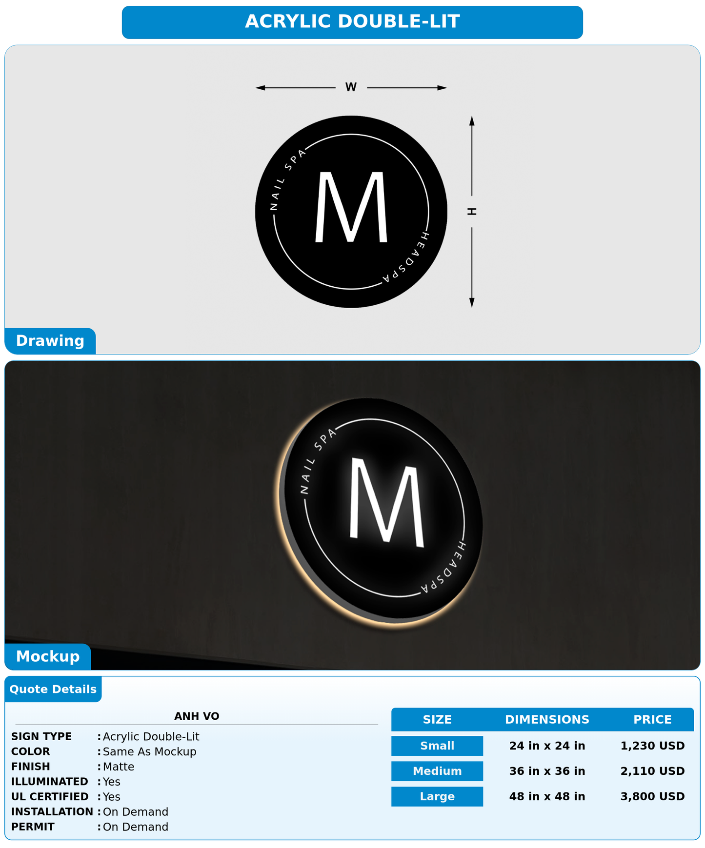 CUSTOM MOCKUP SIGN FOR Anh Vo