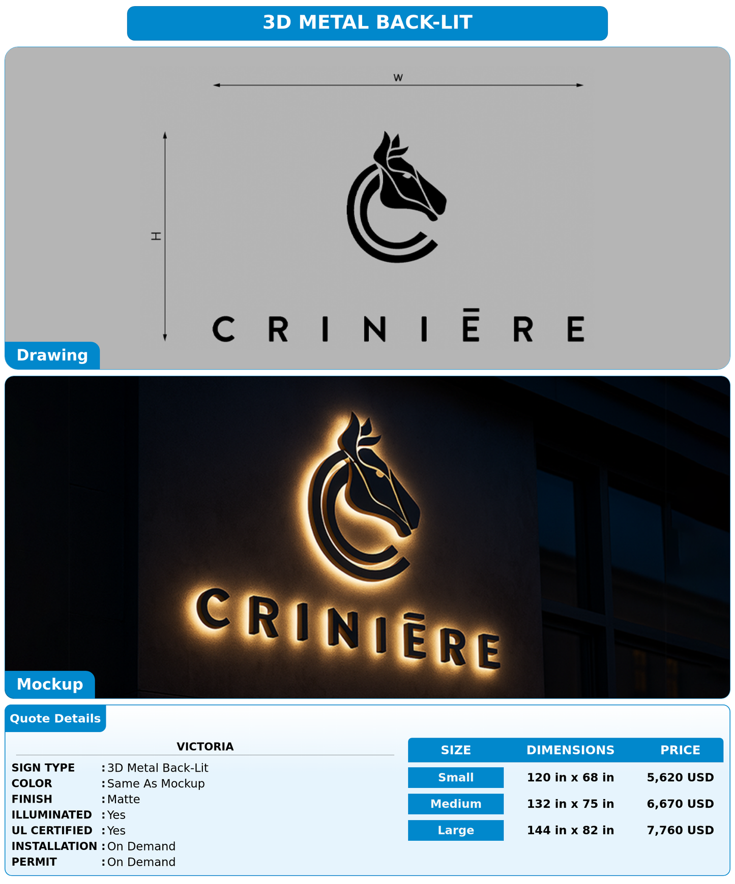 CUSTOM MOCKUP SIGN FOR Victoria