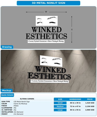 CUSTOM MOCKUP SIGN FOR Eliyana Camara