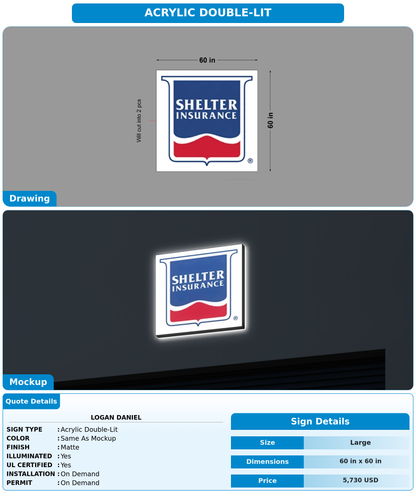 CUSTOM MOCKUP SIGN FOR Logan daniel