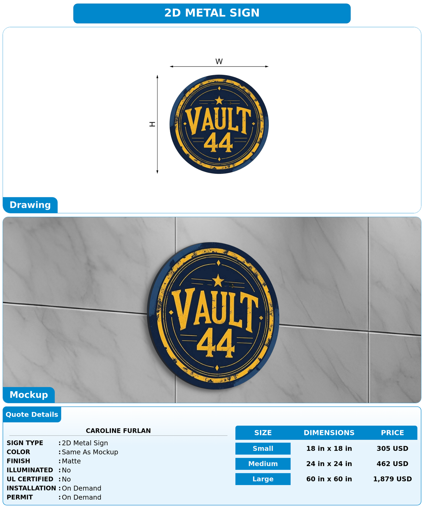 CUSTOM MOCKUP SIGN FOR Caroline furlan