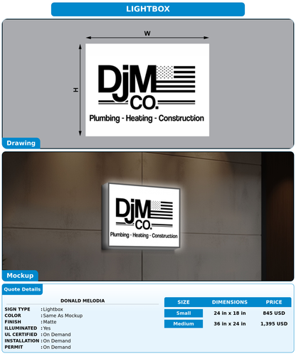 CUSTOM MOCKUP SIGN FOR Donald Melodia