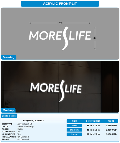 CUSTOM MOCKUP SIGN FOR Benjamin J Hartley