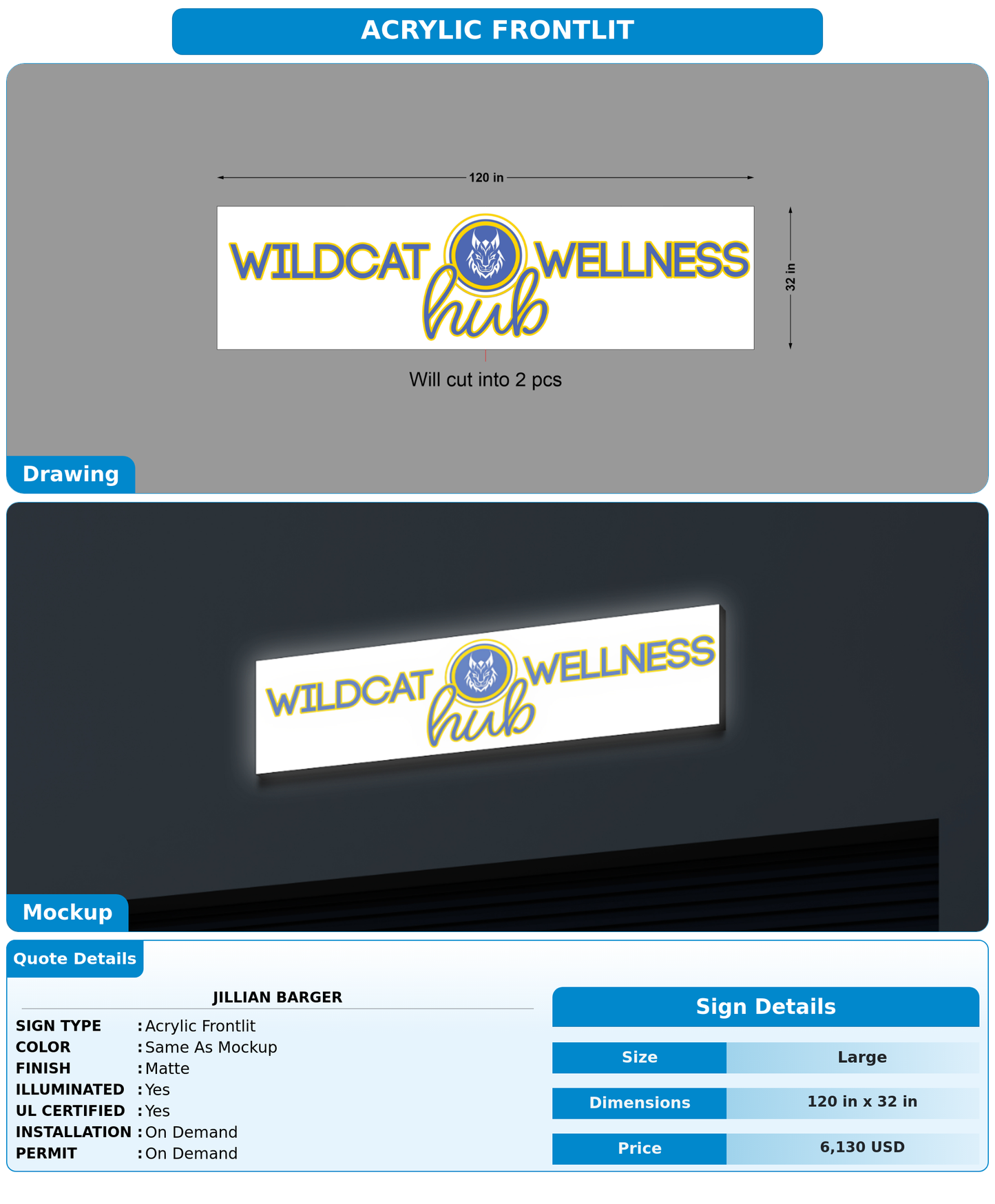 CUSTOM MOCKUP SIGN FOR Jillian Barger
