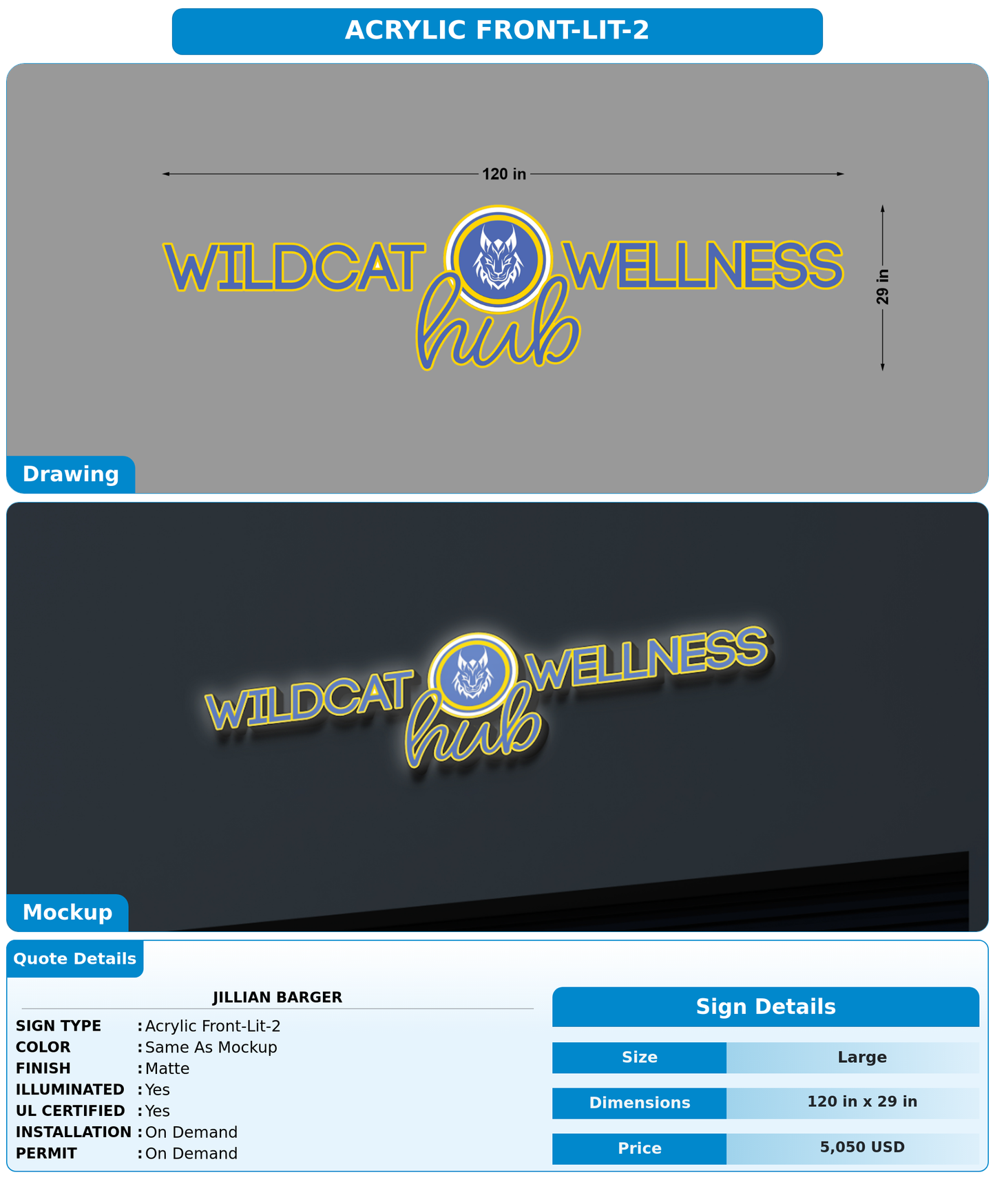 CUSTOM MOCKUP SIGN FOR Jillian Barger