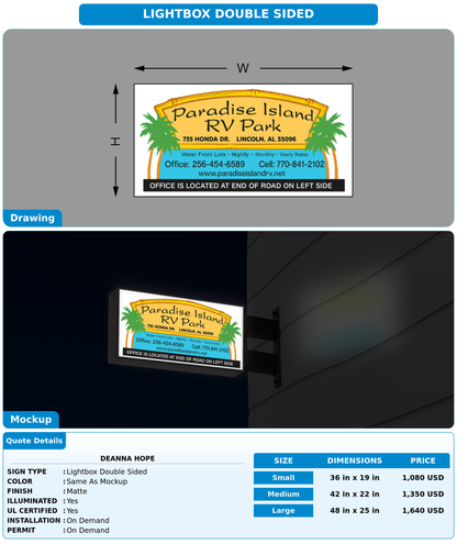 CUSTOM MOCKUP SIGN FOR DeAnna  Hope