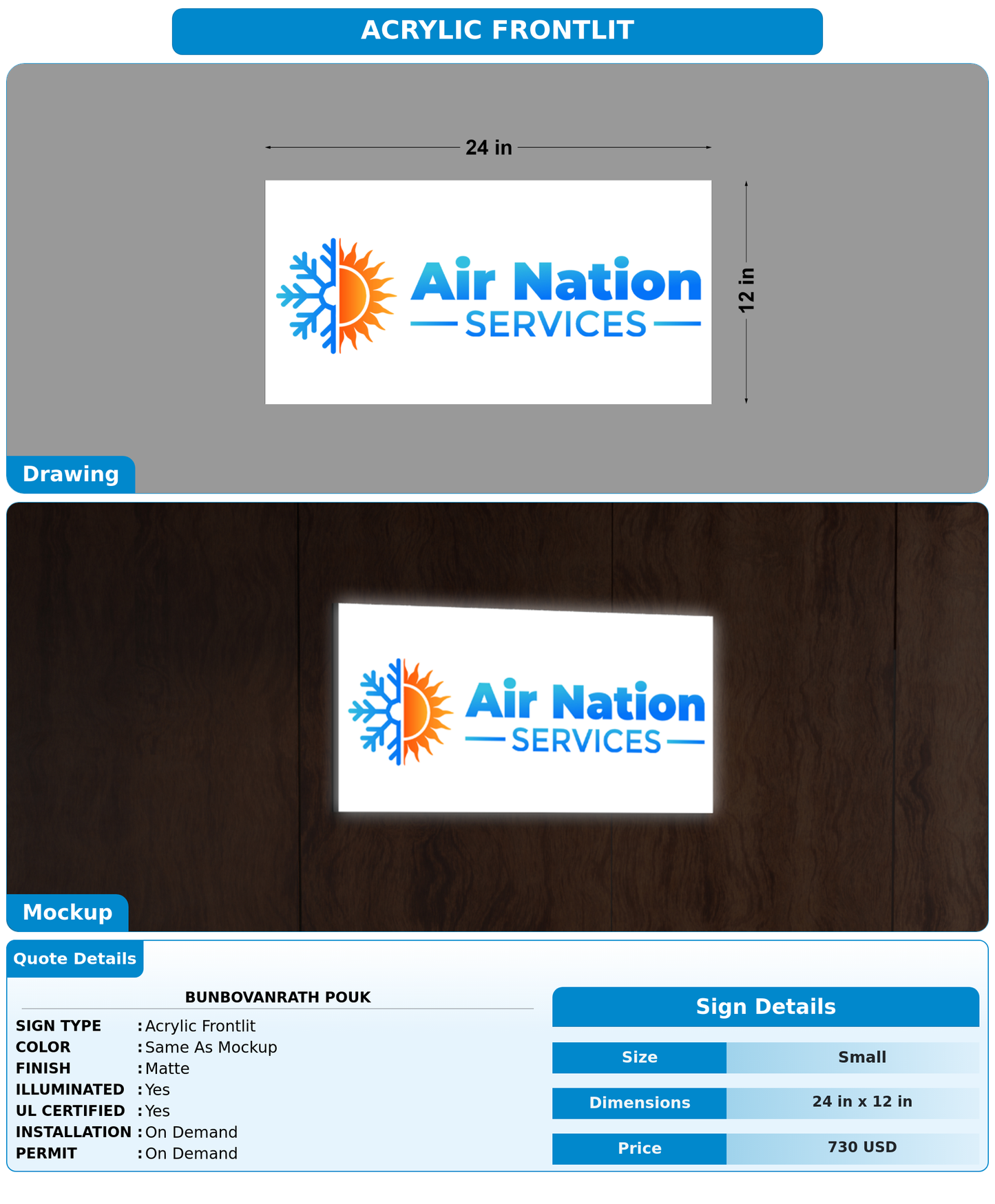 CUSTOM MOCKUP SIGN FOR Bunbovanrath Pouk