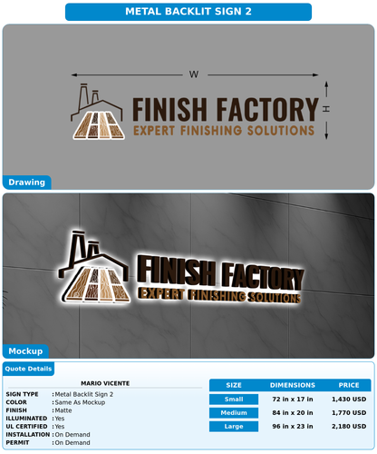 CUSTOM MOCKUP SIGN FOR Mario vicente