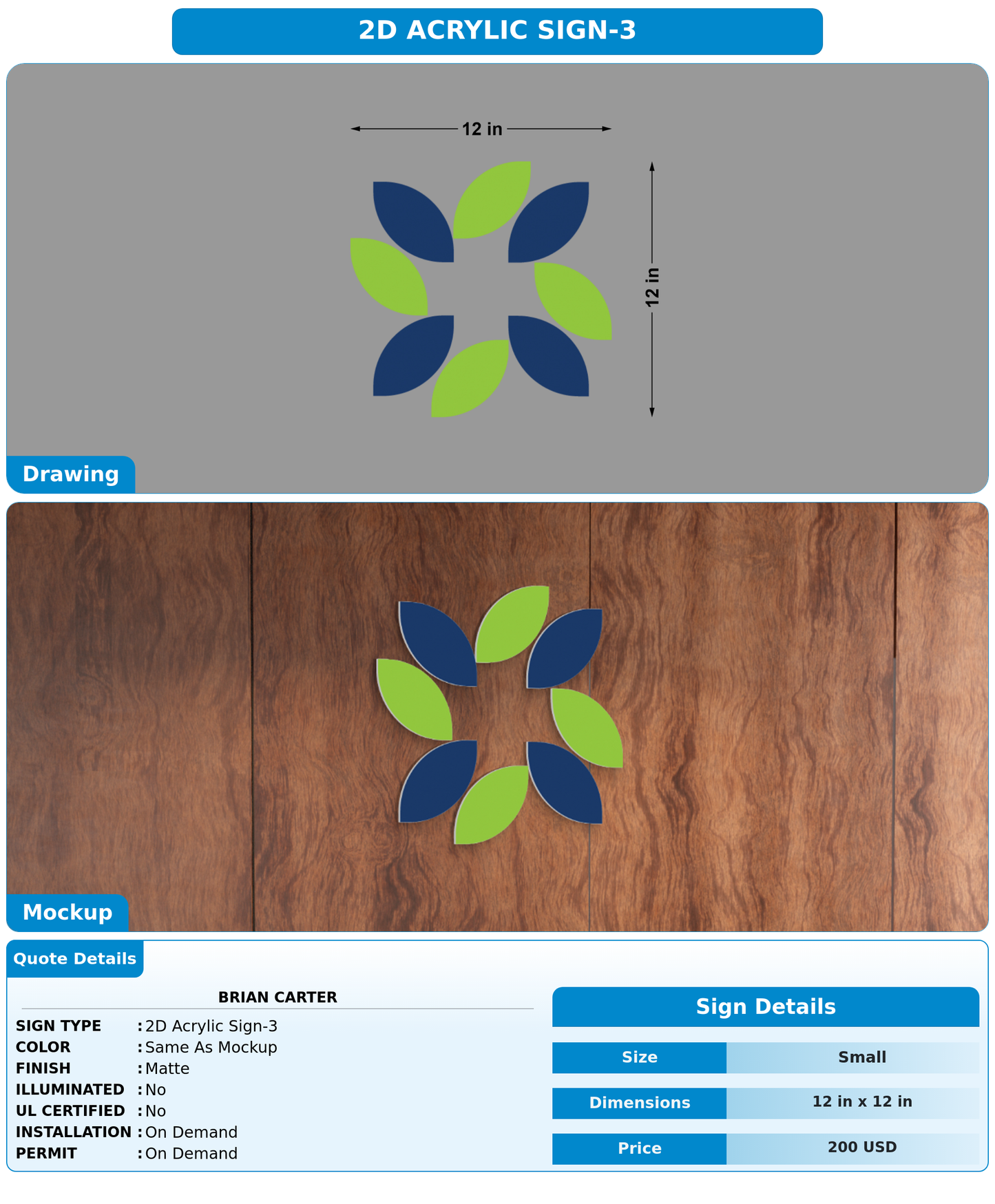 CUSTOM MOCKUP SIGN FOR brian carter