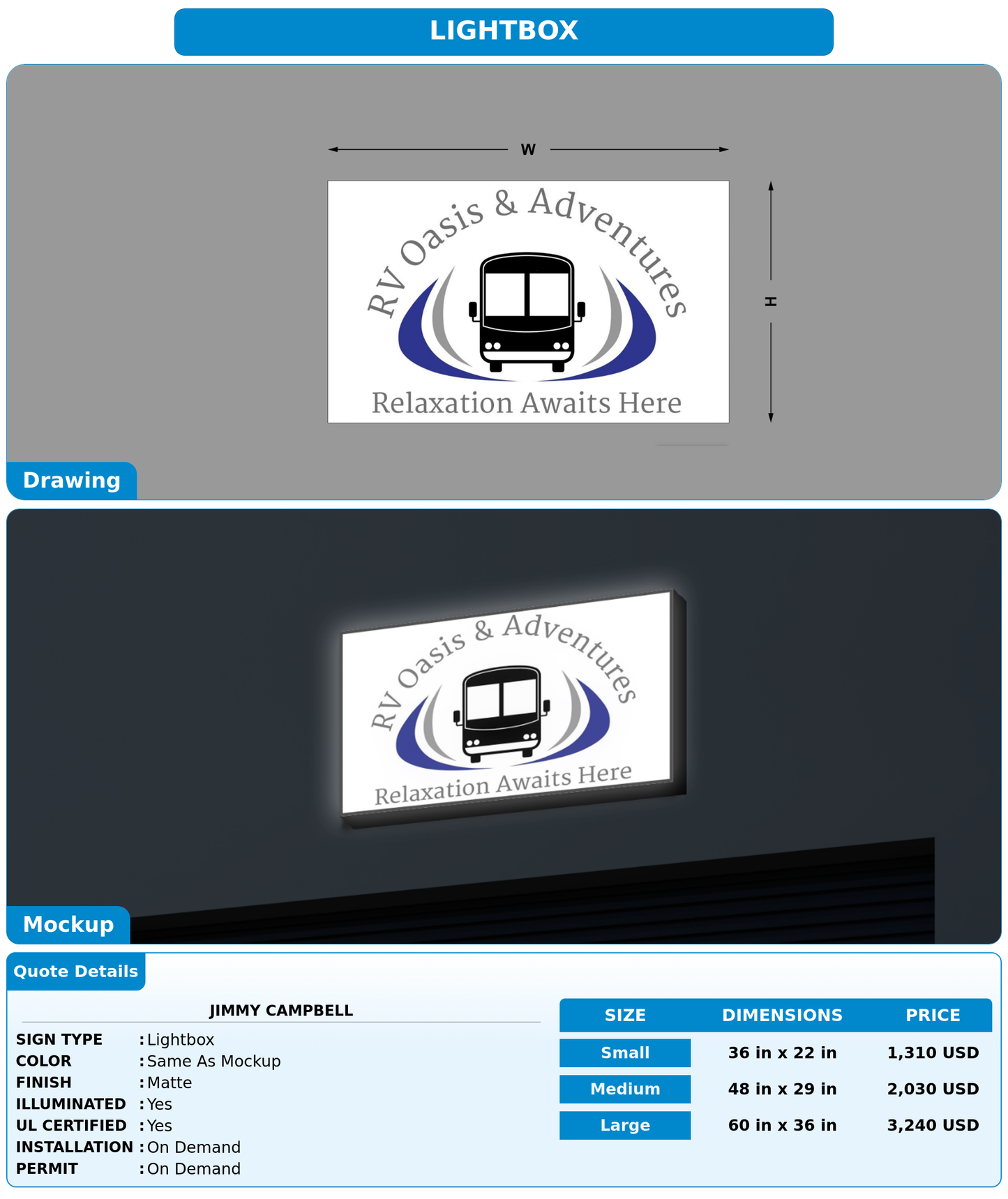 CUSTOM MOCKUP SIGN FOR Jimmy Campbell