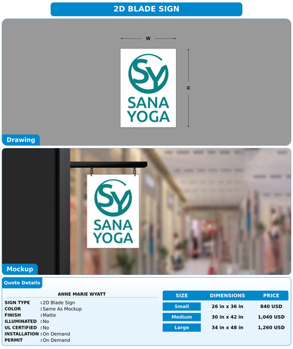 CUSTOM MOCKUP SIGN FOR Anne Marie Wyatt