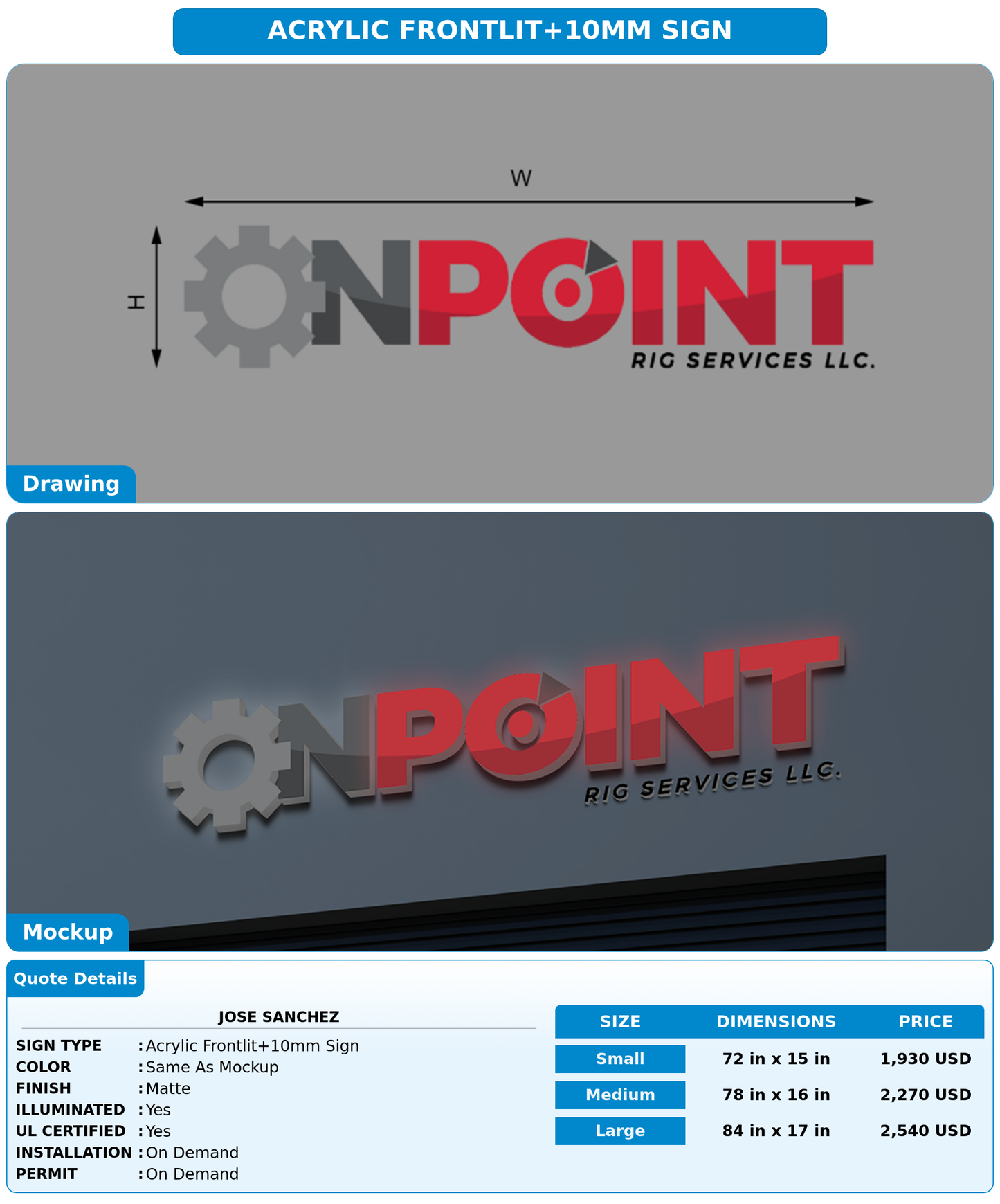 CUSTOM MOCKUP SIGN FOR Jose Sanchez