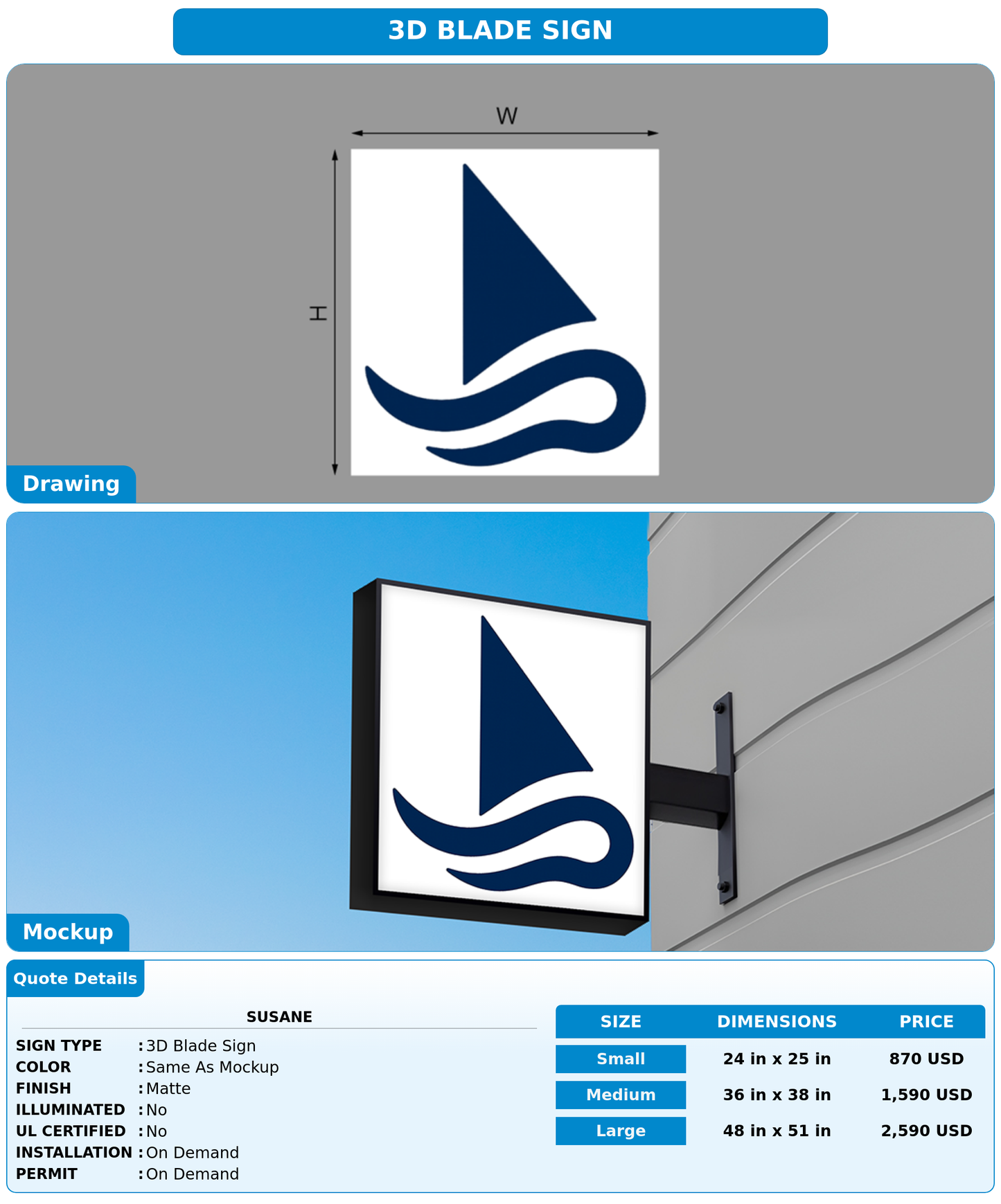 CUSTOM MOCKUP SIGN FOR Susane