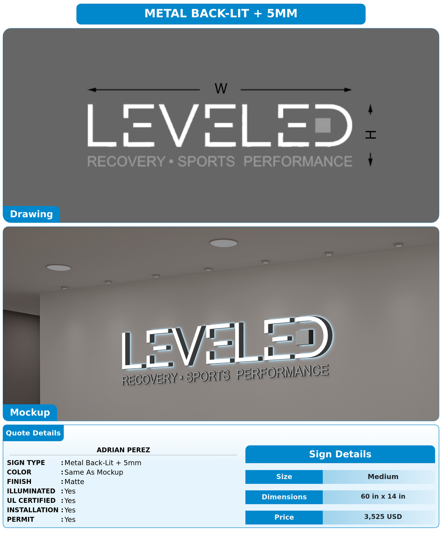 CUSTOM MOCKUP SIGN FOR Adrian Perez