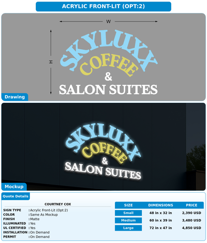 CUSTOM MOCKUP SIGN FOR Courtney Cox