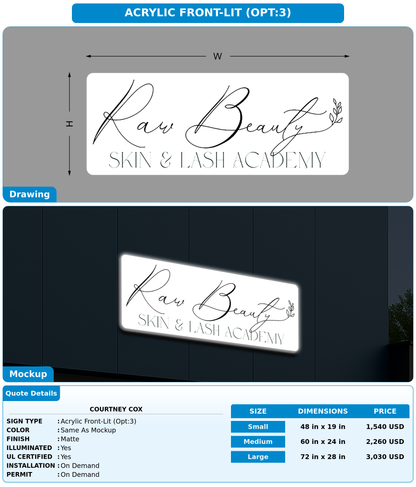 CUSTOM MOCKUP SIGN FOR Courtney Cox
