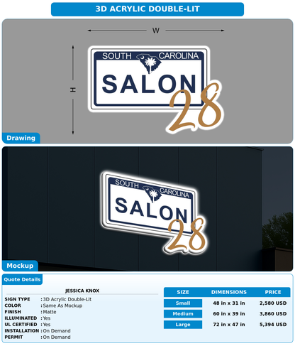 CUSTOM MOCKUP SIGN FOR Jessica Knox