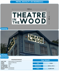CUSTOM MOCKUP SIGN FOR theatreinthewood
