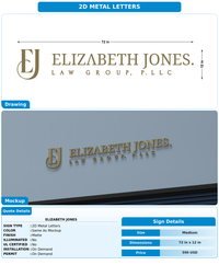 CUSTOM MOCKUP SIGN FOR Elizabeth Jones