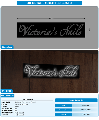 CUSTOM MOCKUP SIGN FOR Melyssa Ho
