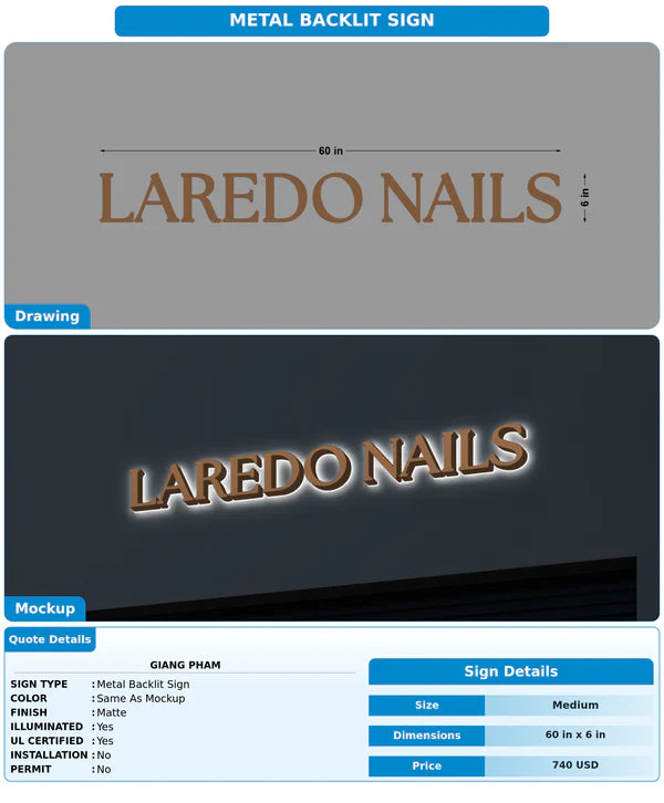Sign Cost For Giang Pham
