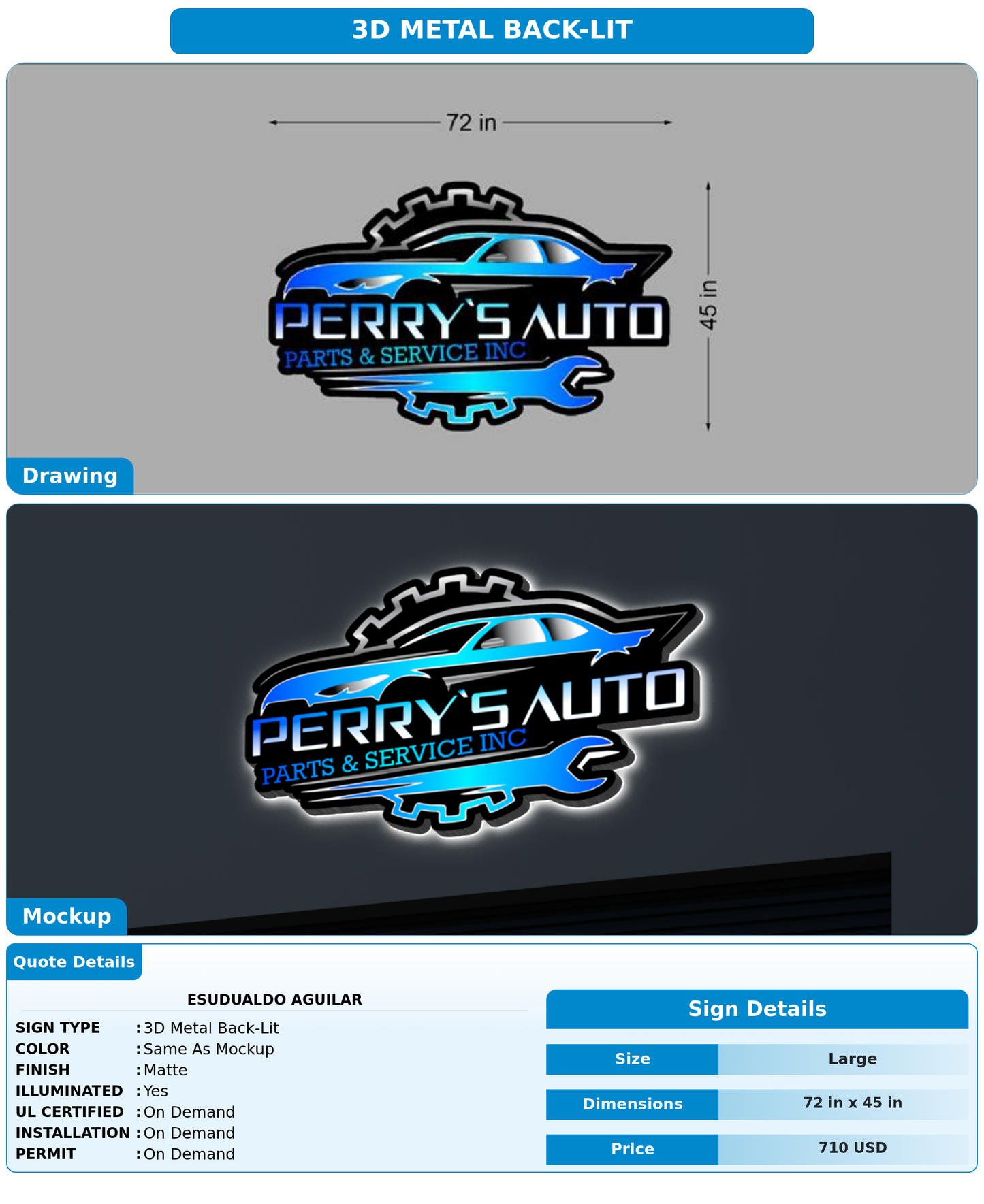 CUSTOM MOCKUP SIGN FOR Esudualdo aguilar
