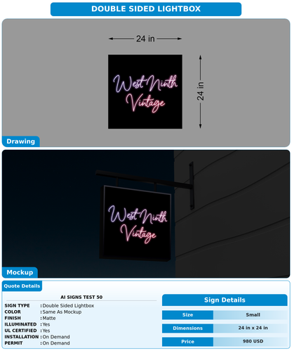 CUSTOM MOCKUP SIGN FOR AI Signs Test 50
