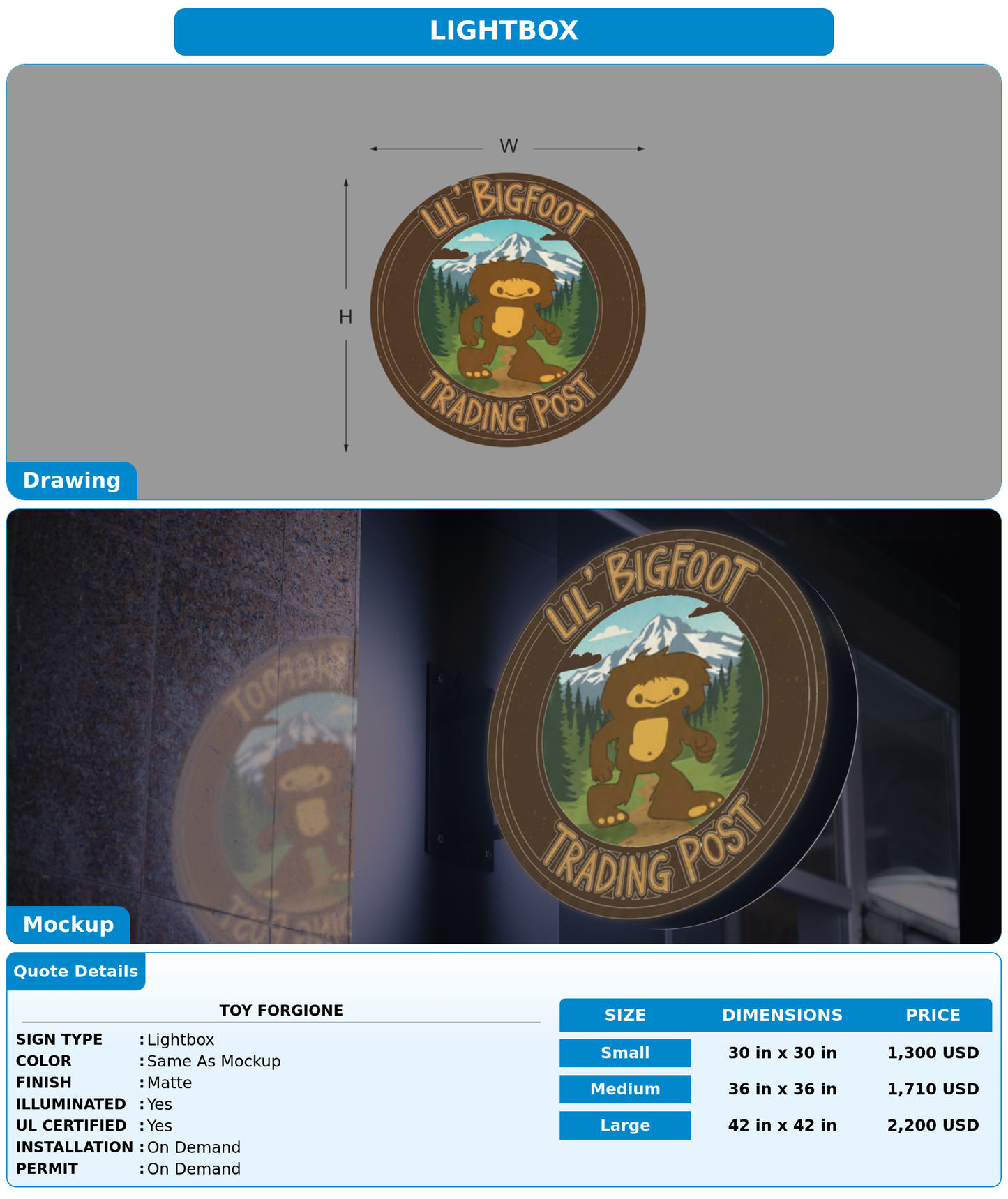 CUSTOM MOCKUP SIGN FOR Toy Forgione