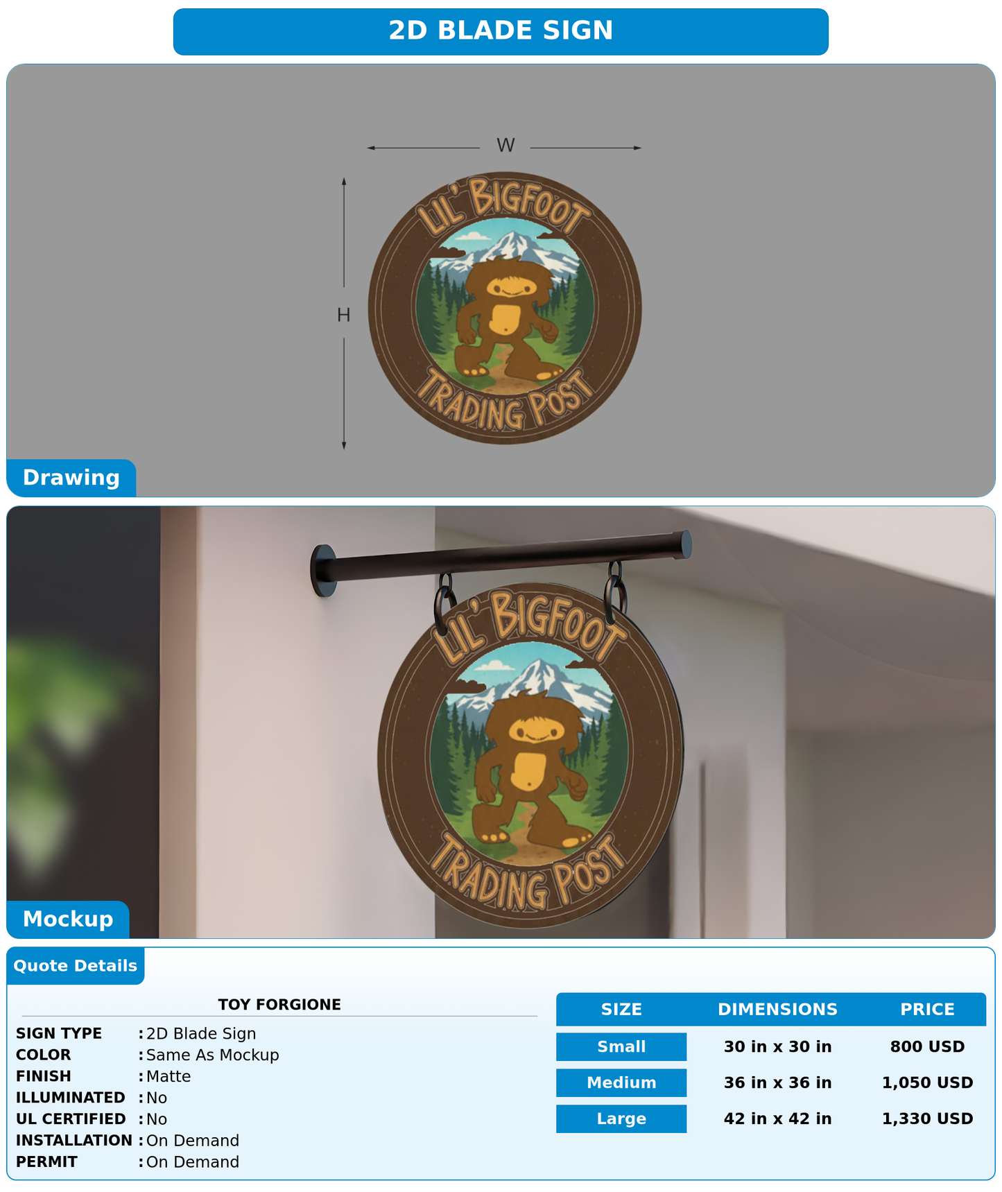 CUSTOM MOCKUP SIGN FOR Toy Forgione