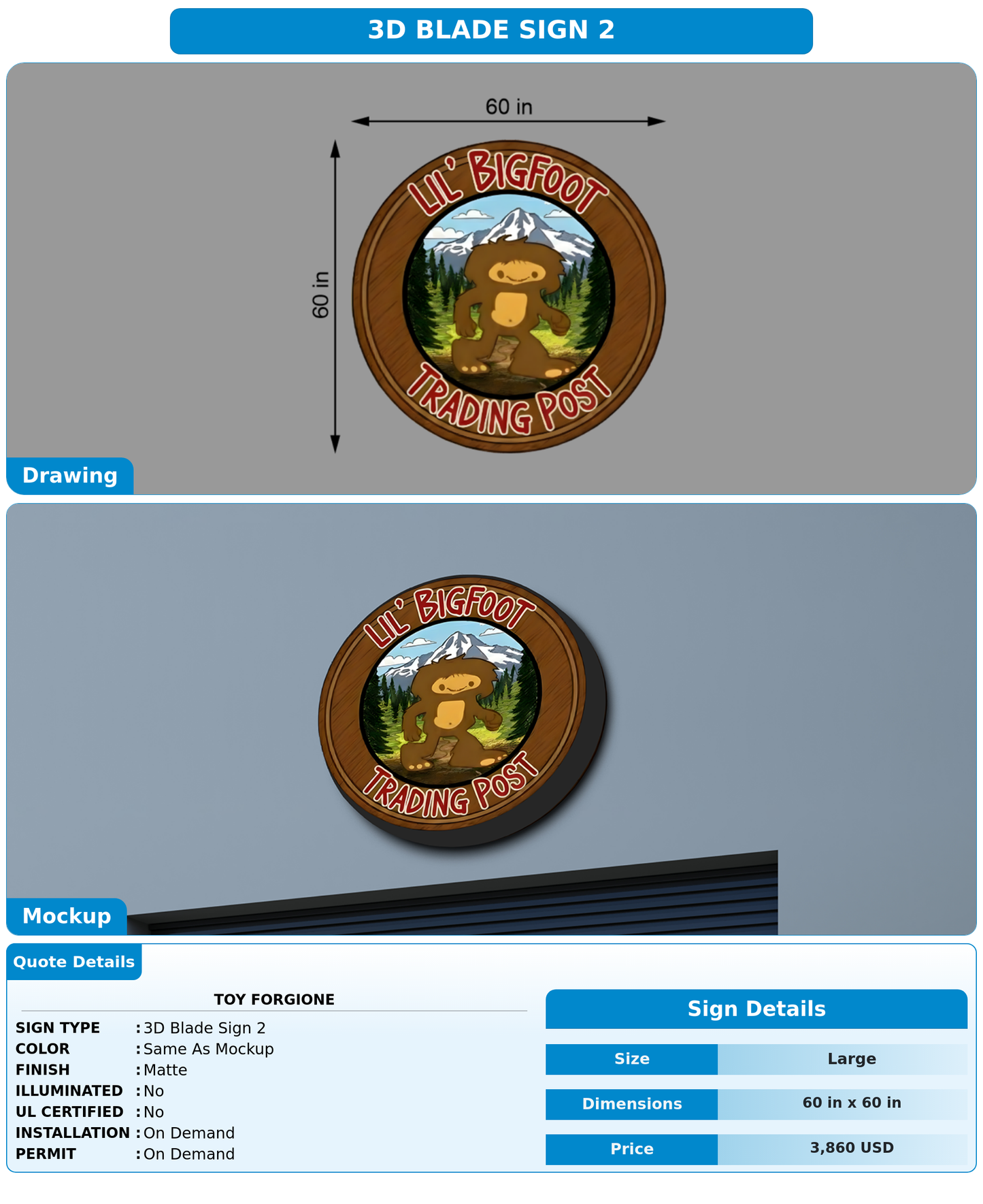 CUSTOM MOCKUP SIGN FOR Toy Forgione