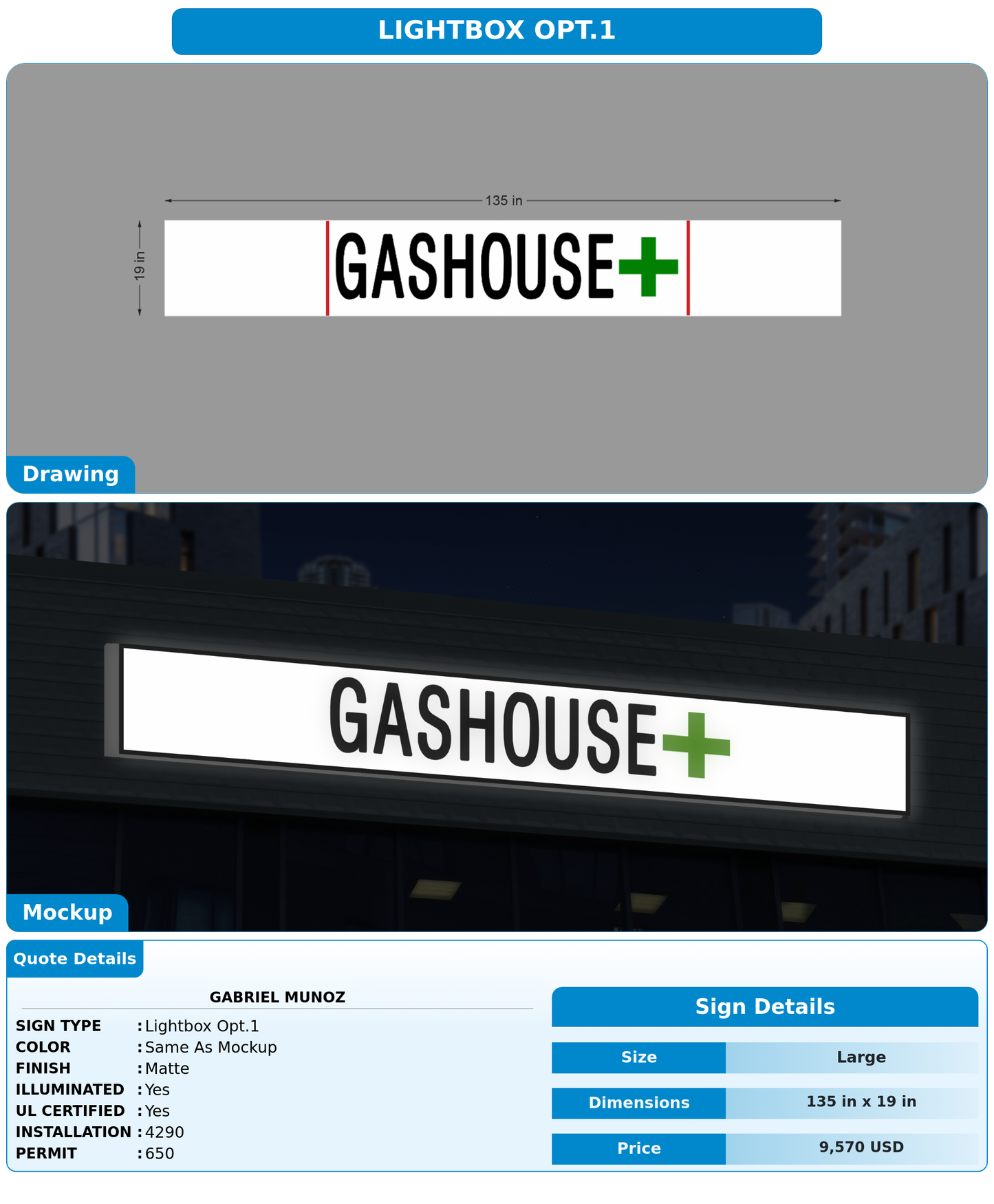CUSTOM MOCKUP SIGN FOR Gabriel Munoz