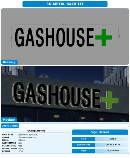 CUSTOM MOCKUP SIGN FOR Gabriel Munoz