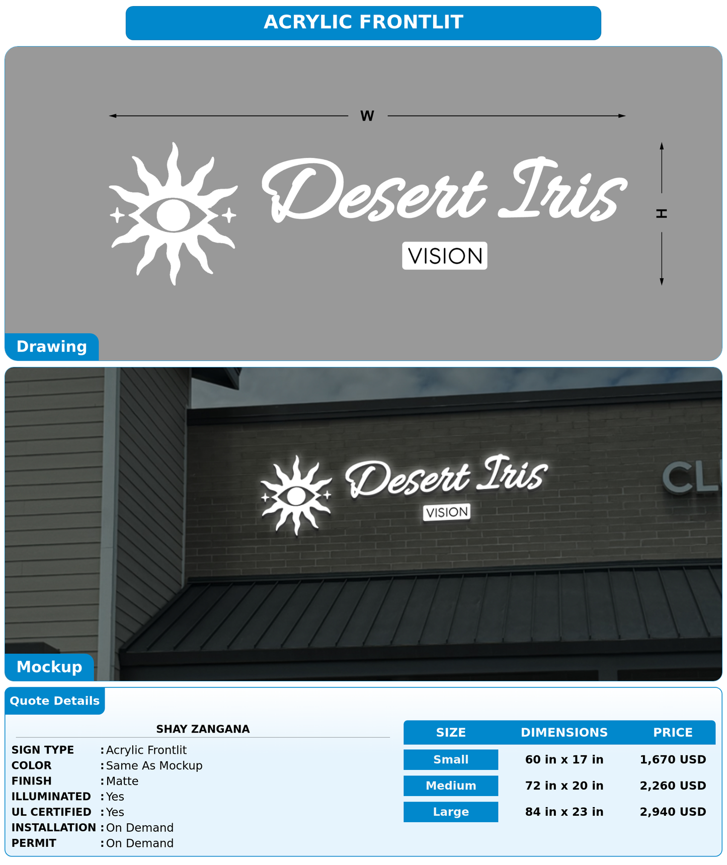 CUSTOM MOCKUP SIGN FOR Shay Zangana