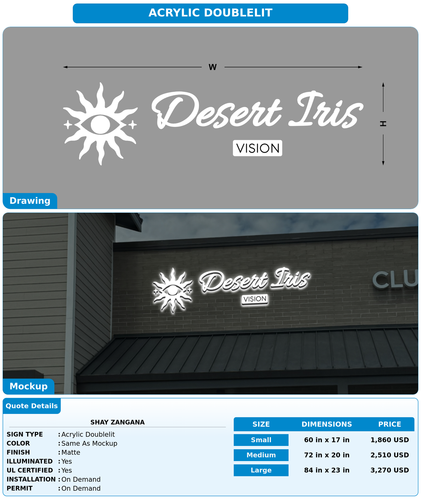 CUSTOM MOCKUP SIGN FOR Shay Zangana