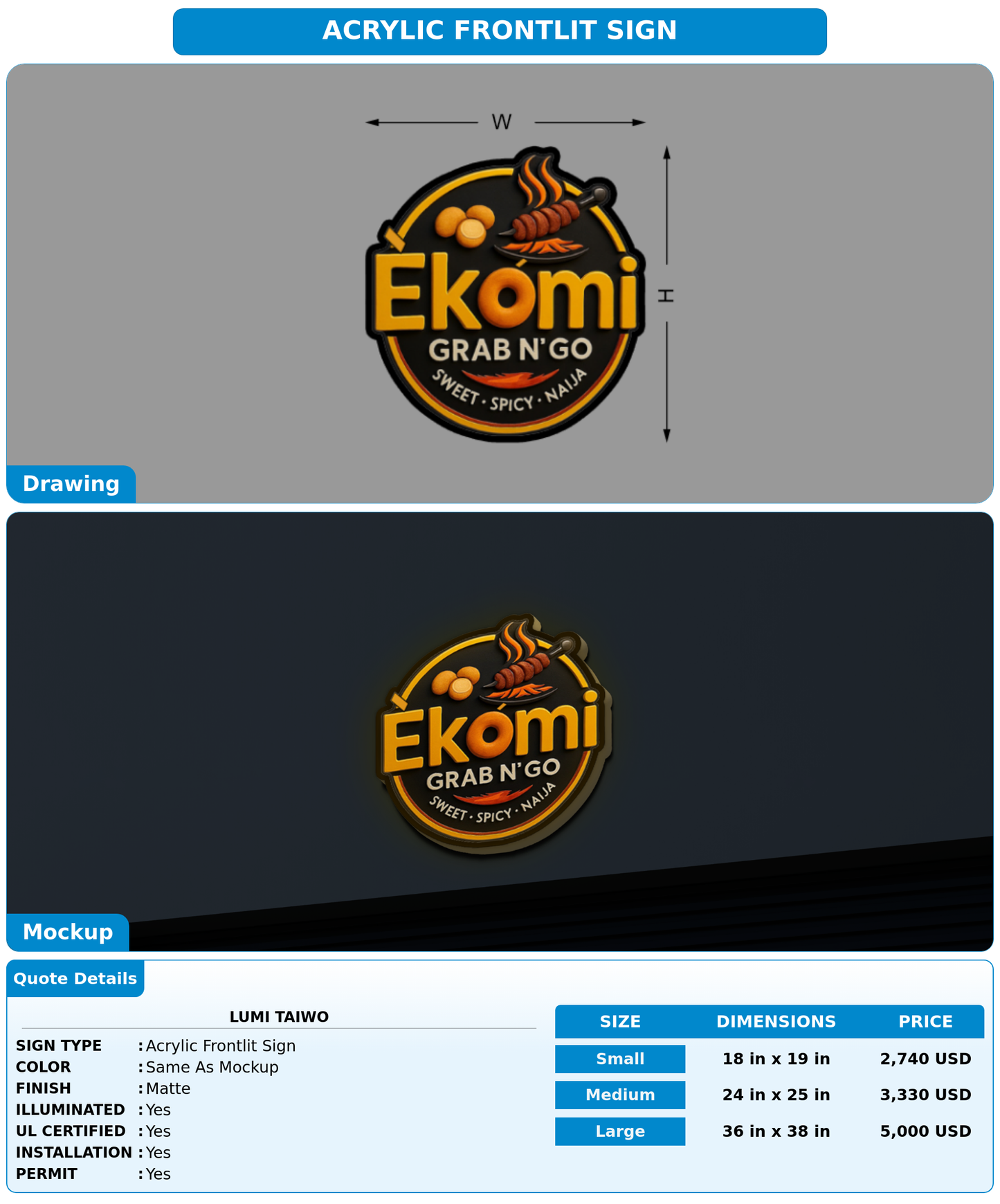 CUSTOM MOCKUP SIGN FOR Lumi Taiwo