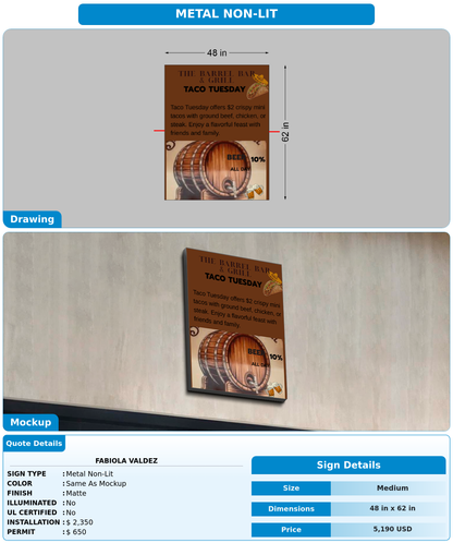 CUSTOM MOCKUP SIGN FOR Fabiola Valdez