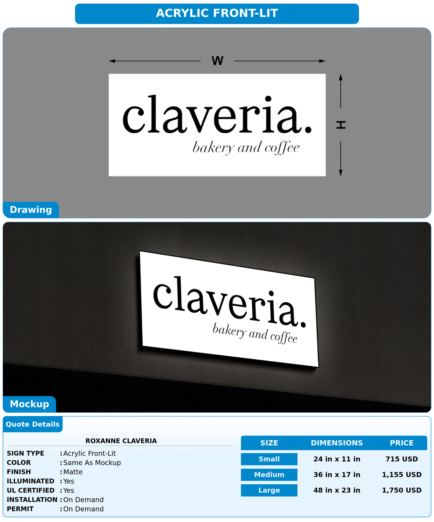 CUSTOM MOCKUP SIGN FOR Roxanne Claveria