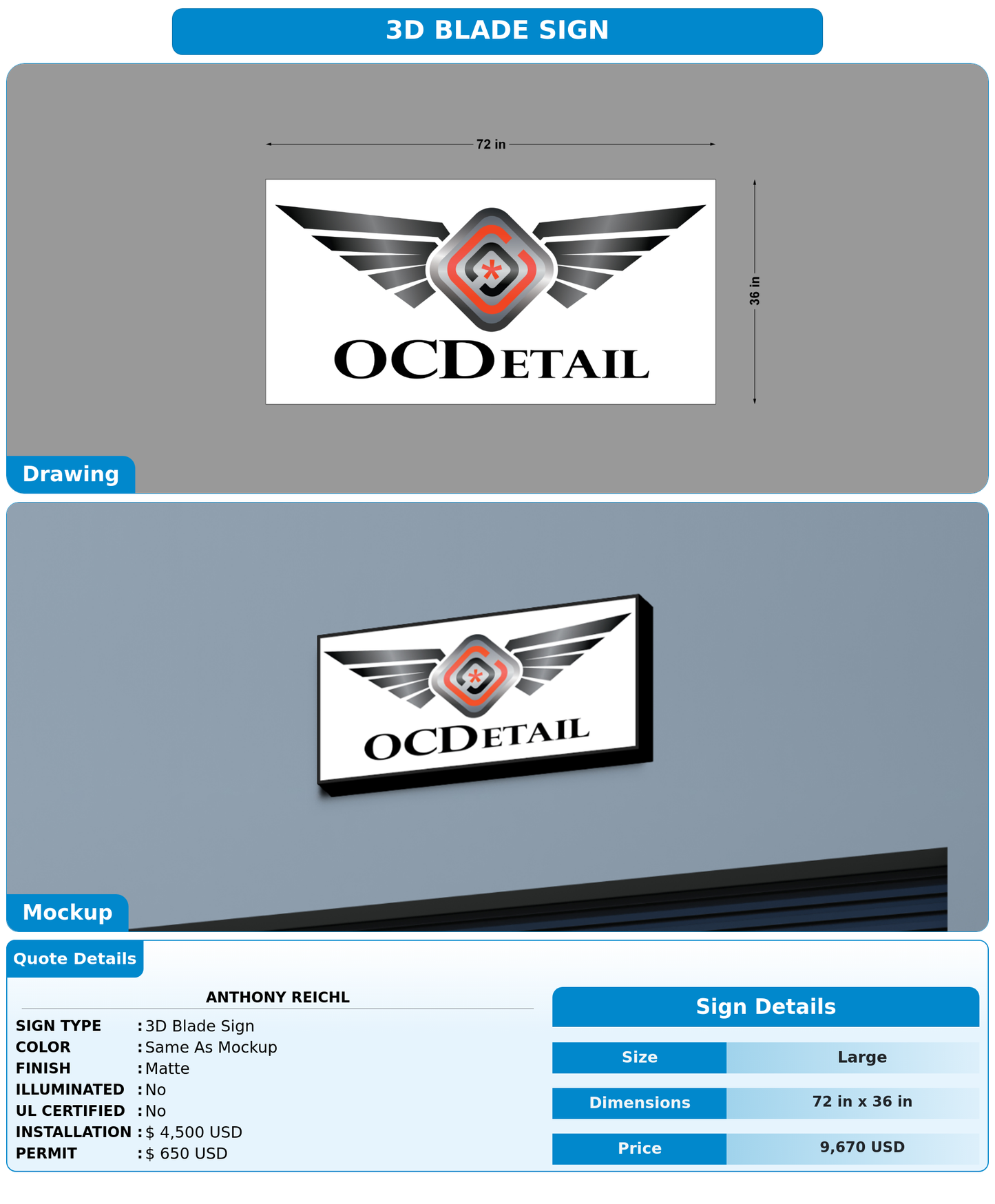 CUSTOM MOCKUP SIGN FOR Anthony Reichl