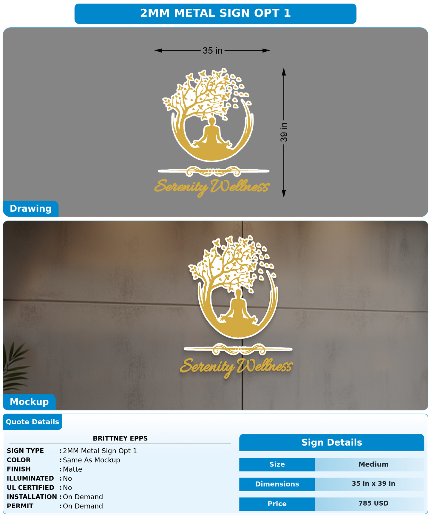 CUSTOM MOCKUP SIGN FOR Brittney Epps