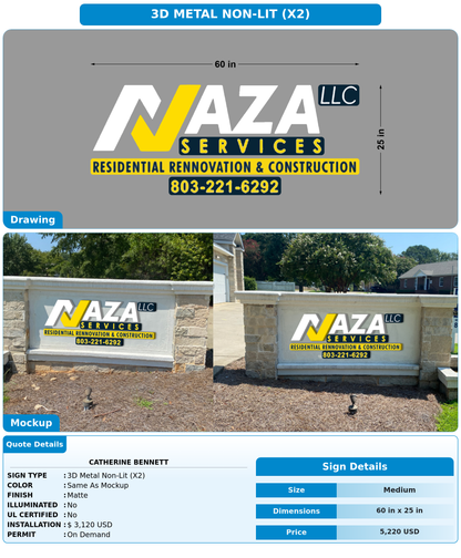 CUSTOM MOCKUP SIGN FOR Catherine Bennett