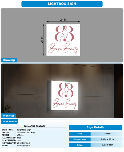 CUSTOM MOCKUP SIGN FOR Samantha Peacock
