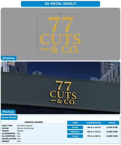 CUSTOM MOCKUP SIGN FOR Andrew Aguirre