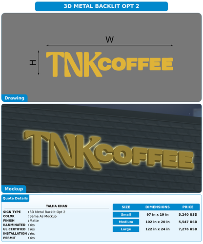 CUSTOM MOCKUP SIGN FOR Talha Khan
