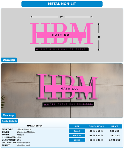 CUSTOM MOCKUP SIGN FOR Mariah Erter