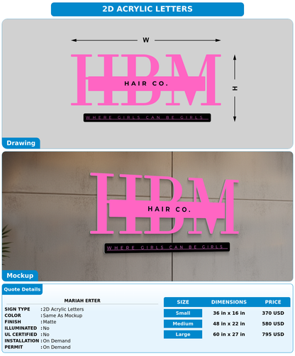 CUSTOM MOCKUP SIGN FOR Mariah Erter
