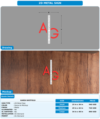 CUSTOM MOCKUP SIGN FOR karen Whitfield