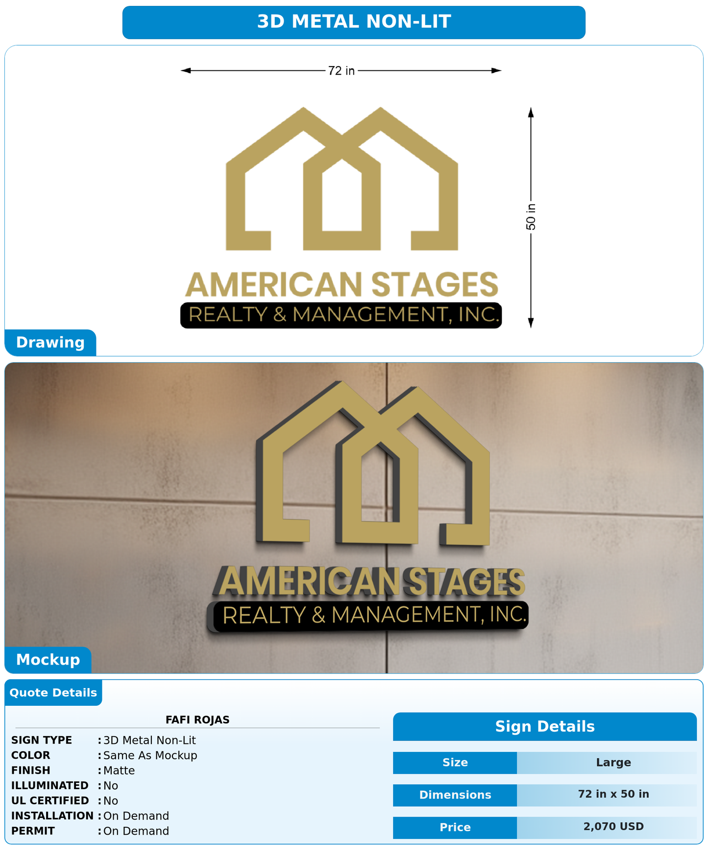 CUSTOM MOCKUP SIGN FOR Fafi Rojas
