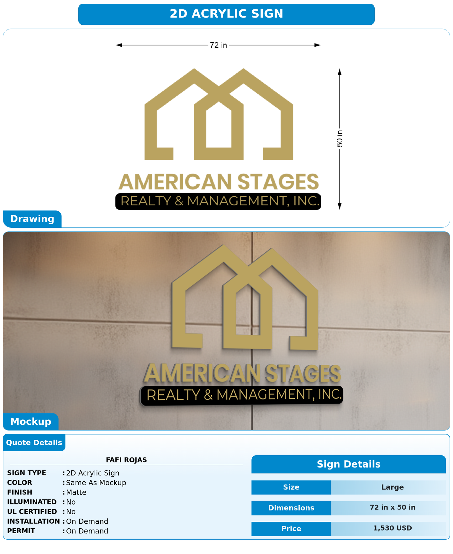 CUSTOM MOCKUP SIGN FOR Fafi Rojas
