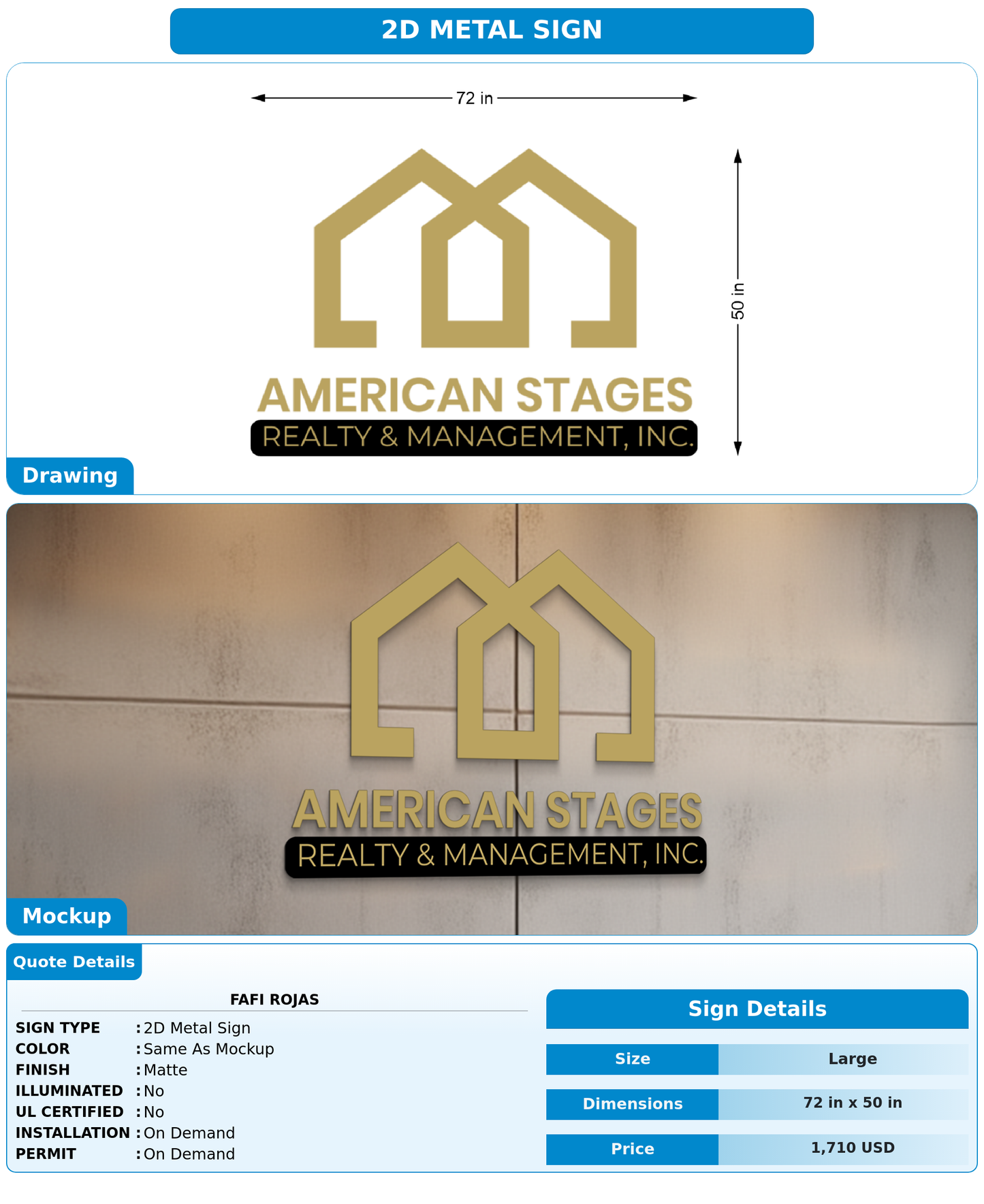 CUSTOM MOCKUP SIGN FOR Fafi Rojas