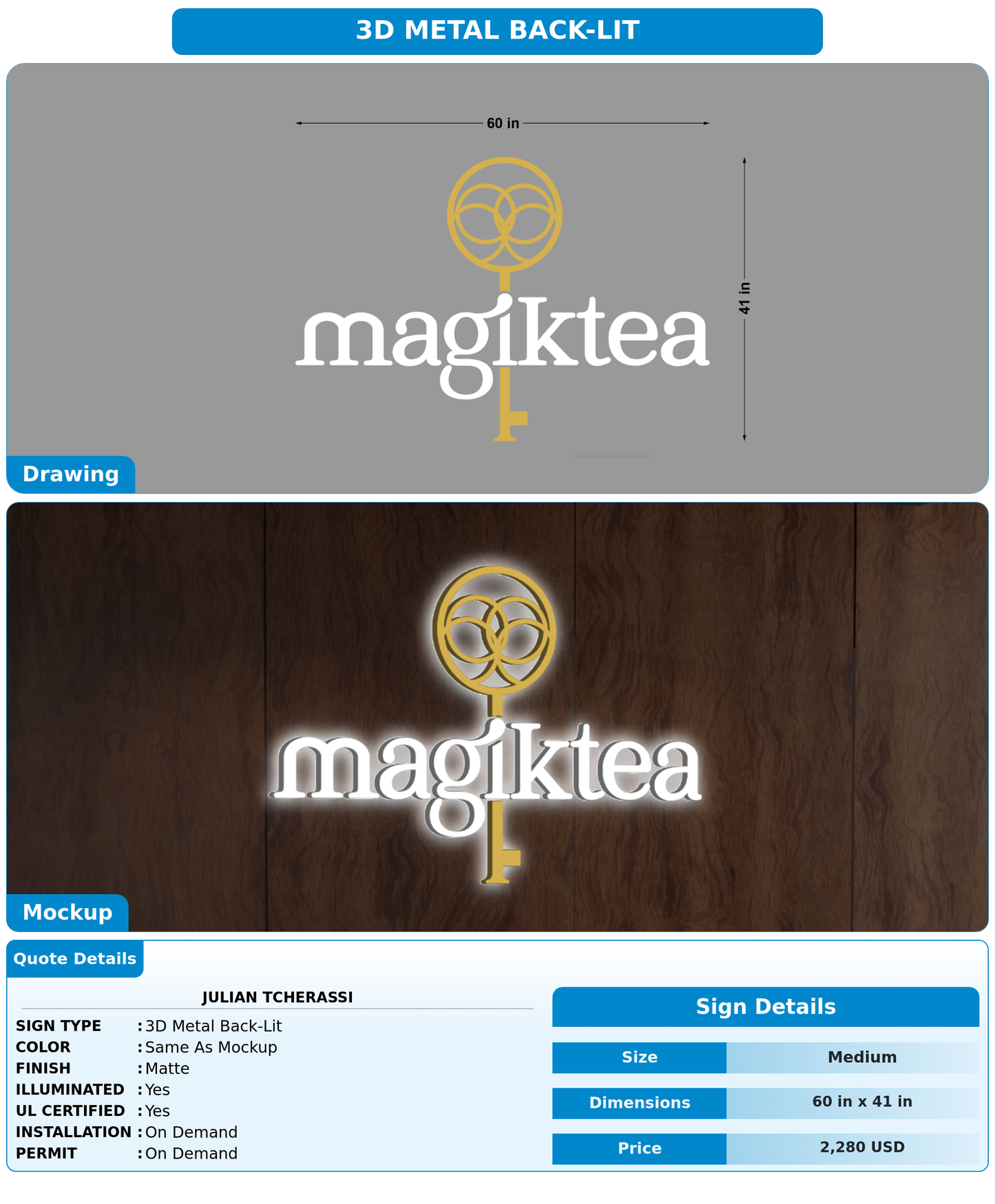 CUSTOM MOCKUP SIGN FOR Julian Tcherassi